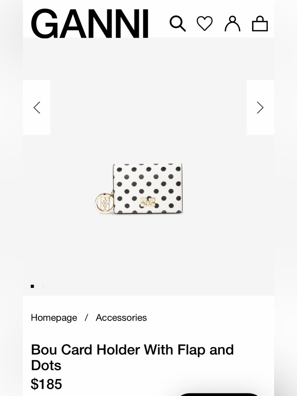 Bou Card Holder With Flap and Dots